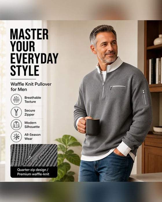 Sweatshirt Ståkrave Kontrasterende Lynlås