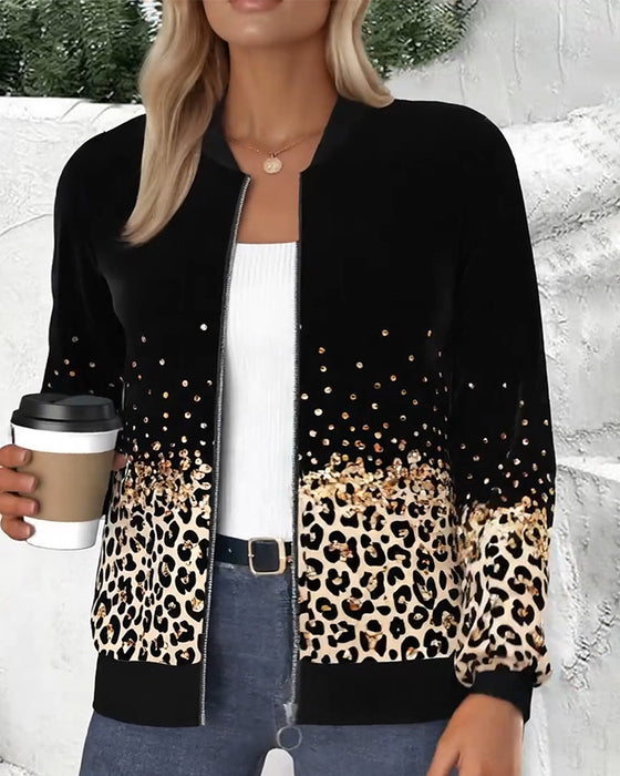 Frakkepositionering Leopardprint