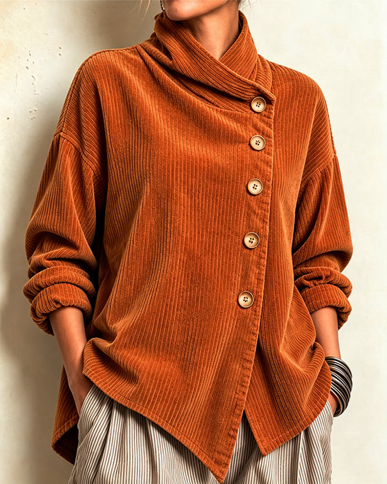 Frakke Turtleneck Knap Løs