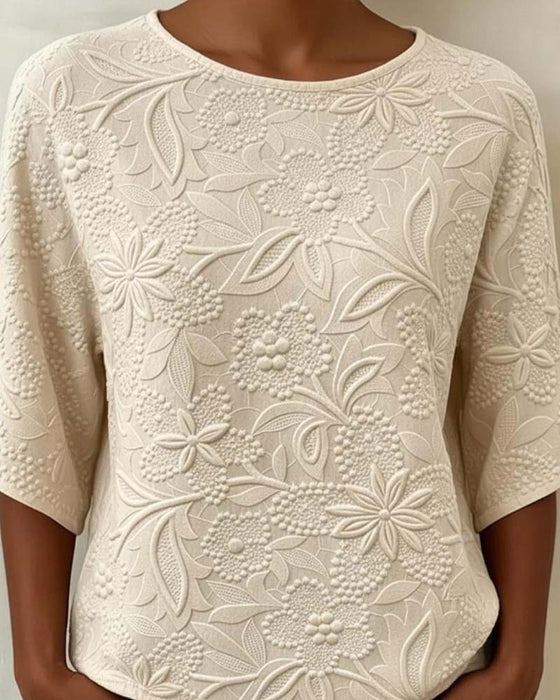 Bluse Kvinde Afslappet Blomstret