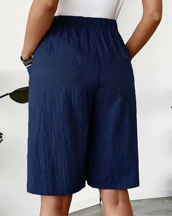 Shorts 100% Bomuld Casual Lomme Design