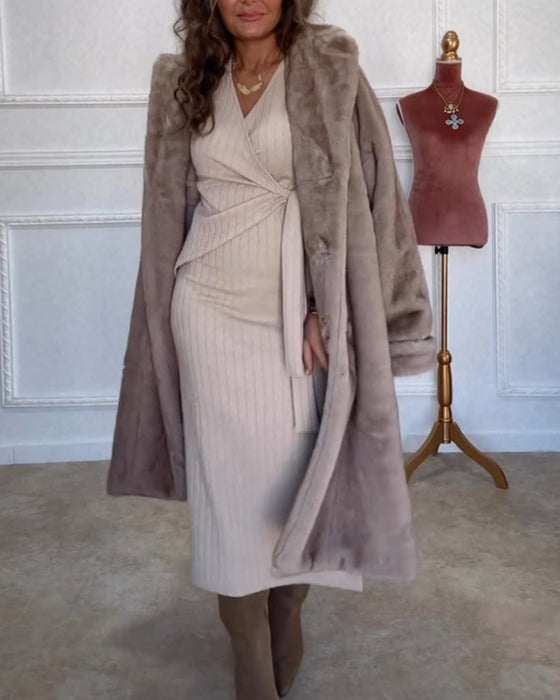 Elegant Bodycon-kjole med V-udskæring