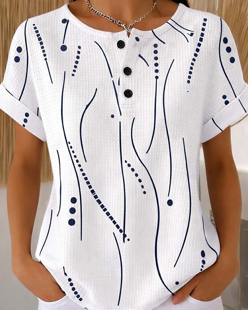 T-Shirt Rund Hals Kortærmet