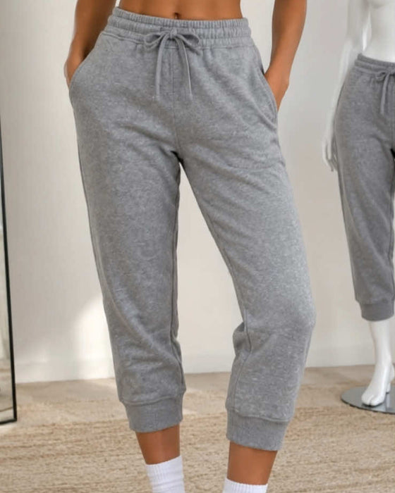 Joggingbukser Elastik I Taljen Croppet Jogger