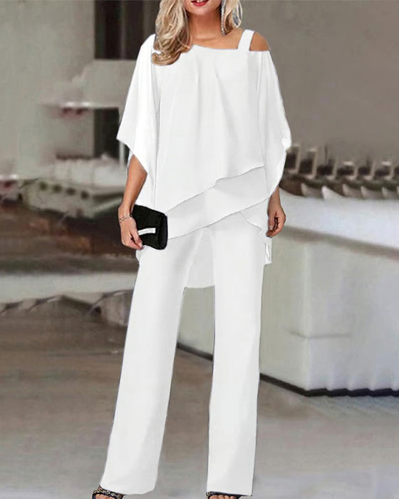 Todelt Sæt Off-Shoulder Flagermusærme