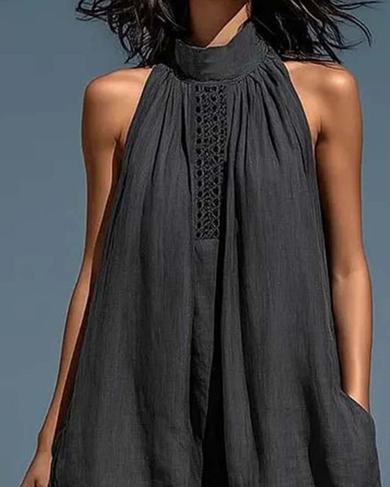Jumpsuit Halter Hals Ærmeløs