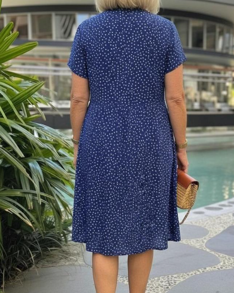 Kjole V-Hals Kort Ærme Kort