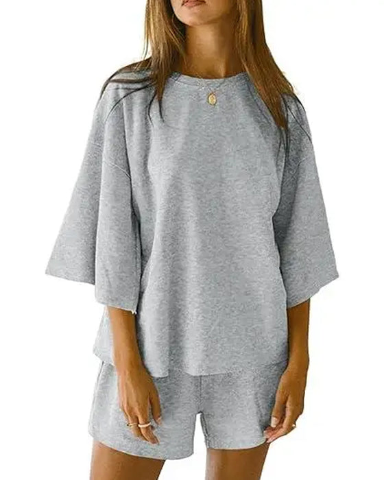Sæt Elastisk Talje Shorts Afslappet
