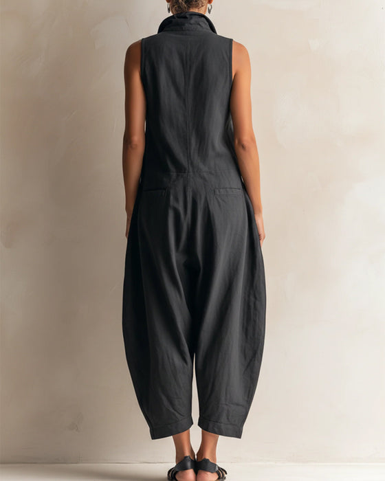 Jumpsuit Slag Ærmeløs Lomme Cargo