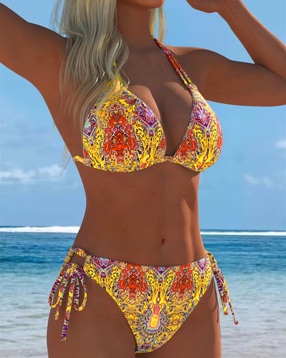 Bikini Farvet Hals Tryk
