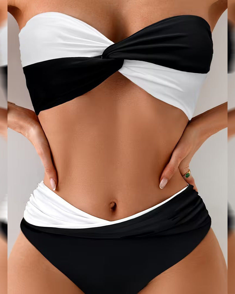 Bikini Stilfuld Kontrastfarve