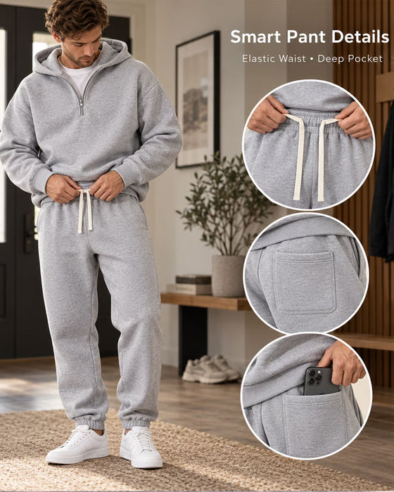 Sæt Med Halvzip Hoodie