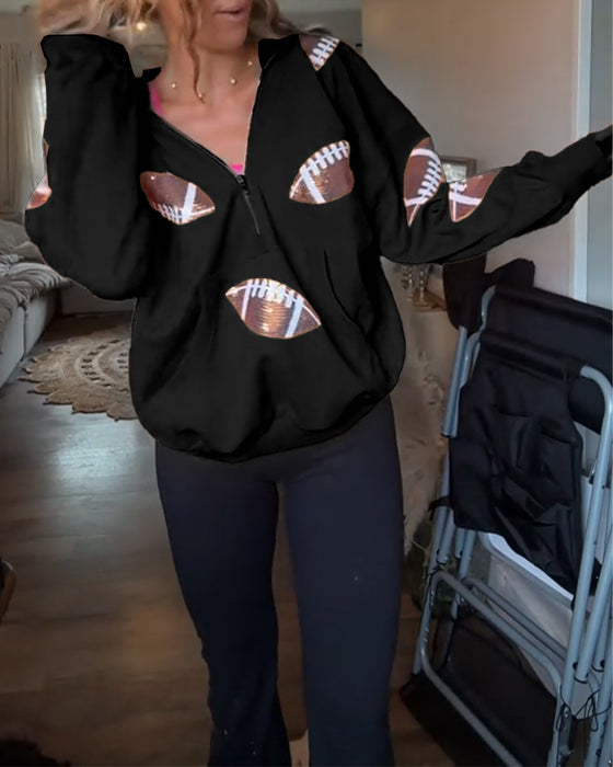 Hættetrøje Rugby Glitter