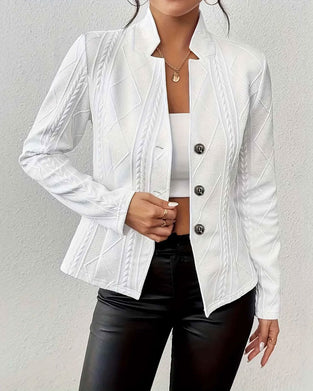 Blazer Frakke Ensfarvet Knappet