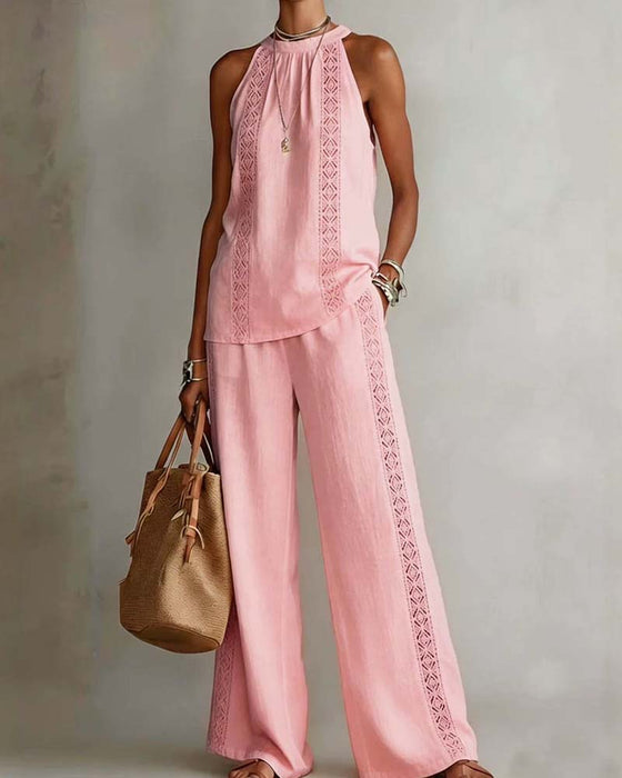 Todelt Sæt Hollow Out Halter