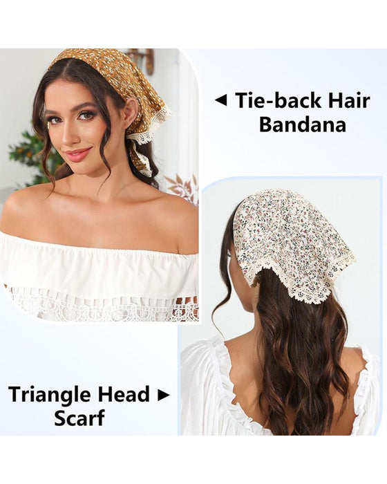 Lille Blomstret Trekanttørklæde