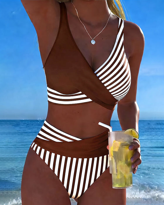 Bikini Krydsstribet Trykt