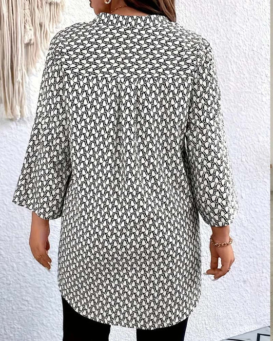 Bluse V-Hals Elegant Sofistikeret Bohemian