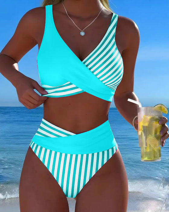 Bikini Krydsstribet Trykt