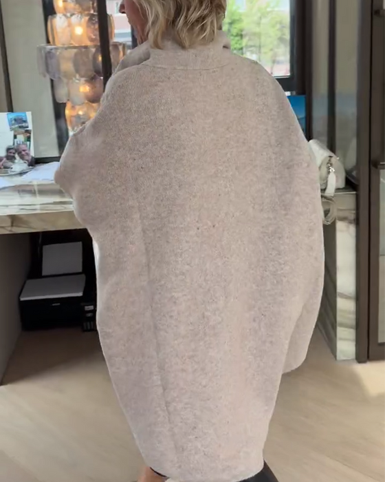 Pullover Ståkrave Halv Lynlås Løs