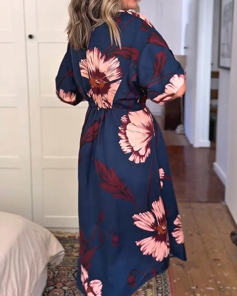 Kjole Blomsterprint Skjorte