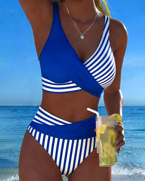 Bikini Krydsstribet Trykt