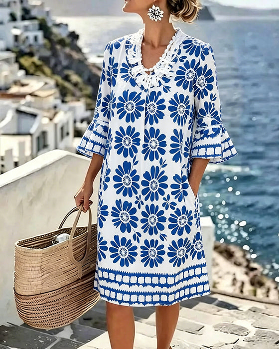 Kjole Daisy Ruffle V-Hals