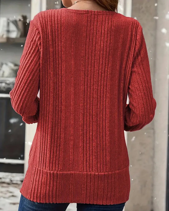 Sweater Falsk To-Delt Strikket