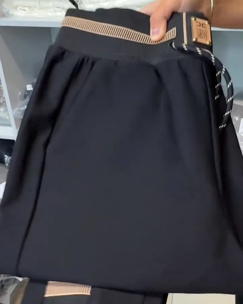 Stilfulde Bukser Med Træksnor Og Elastisk Talje