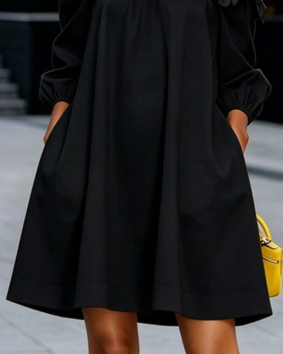 Kjole Off-Shoulder Blomstret Accent