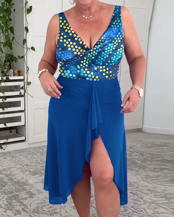 Badedragt Prikket Mønster Hofte