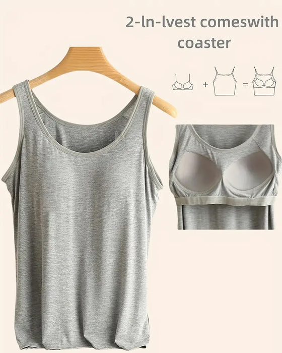 Cami Top Én Del Ensfarvet Basislag