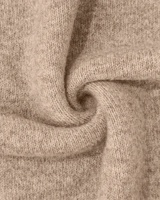 Sweater Høj Hals Mønstret Kontrast