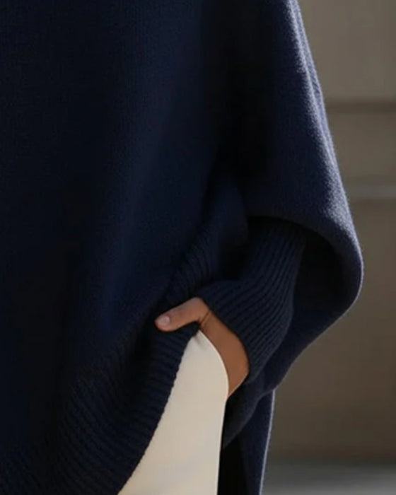 Pullover Rund Hals Løstsiddende Midjer