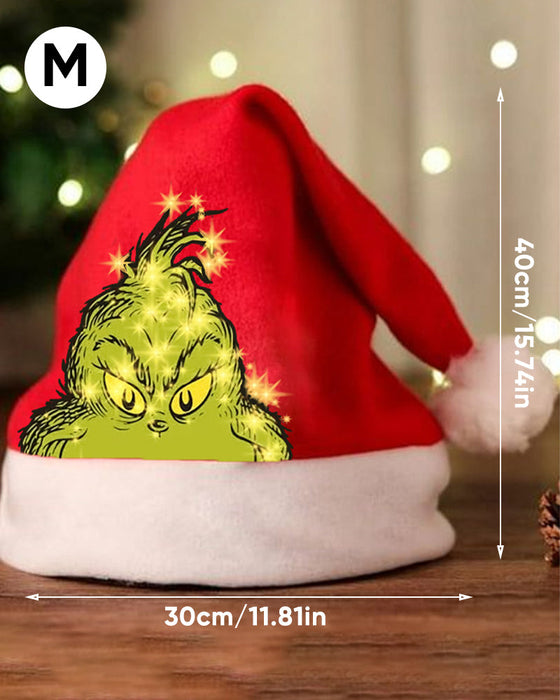 Unisex plys nissehue med Grinch-motiv
