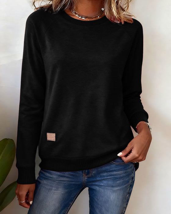 Moderne Casual Sweatshirt Med Rund Halsudskæring