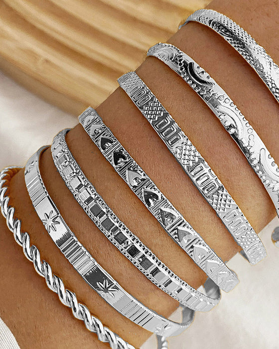 Guld armbåndssæt i 7 dele