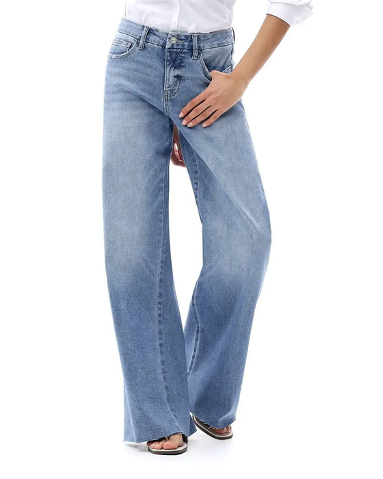 Jeans Lomme Knap Bredt Ben