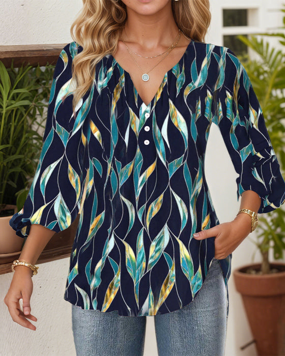 Bluse Casual V-Udskæring