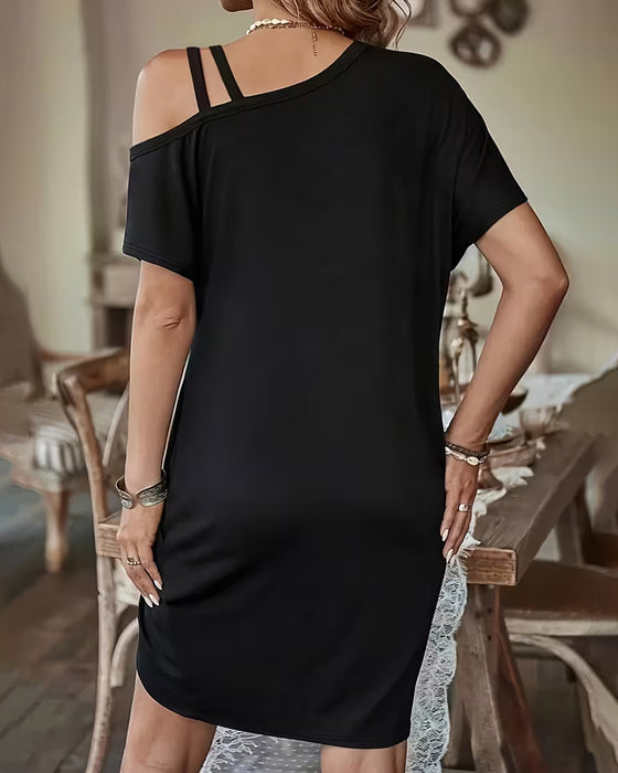 Kjole Off-Shoulder Imitation Todelt