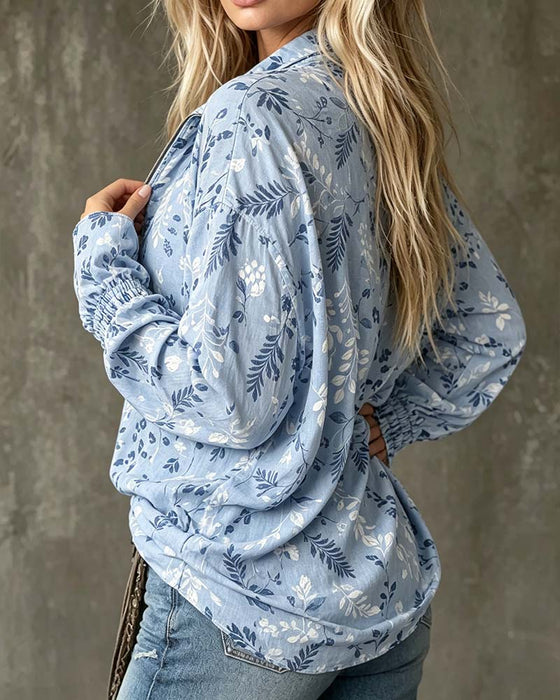 Bluse Slag Lynlås Ruffle Blad