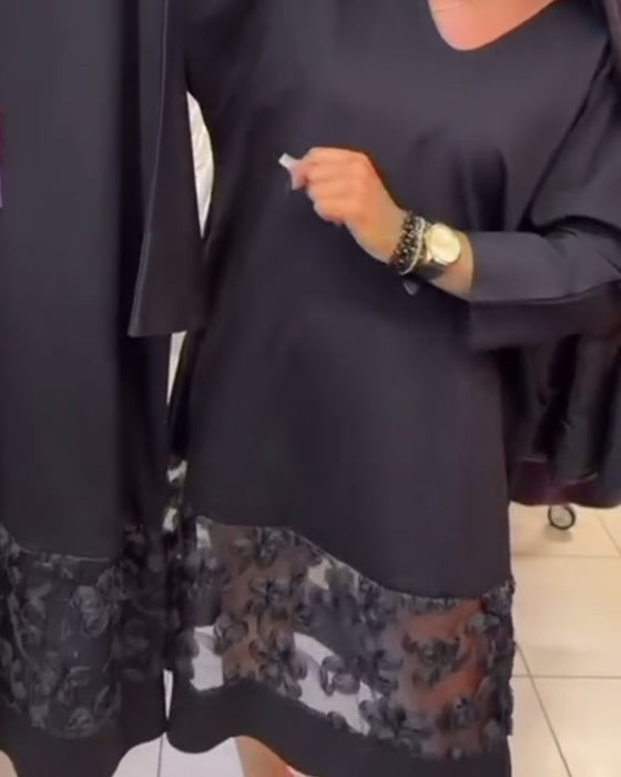 Stilfuld Kjole Med Sløjfe På Bagsiden Og V-Hals