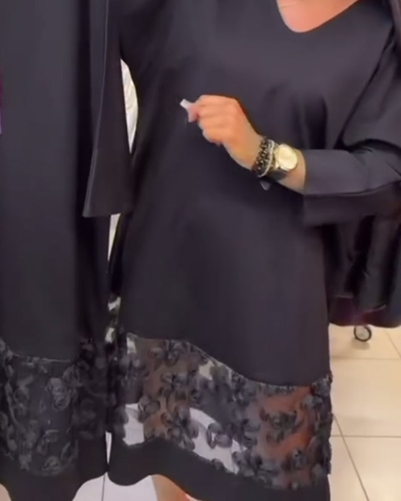 Stilfuld Kjole Med Sløjfe På Bagsiden Og V-Hals