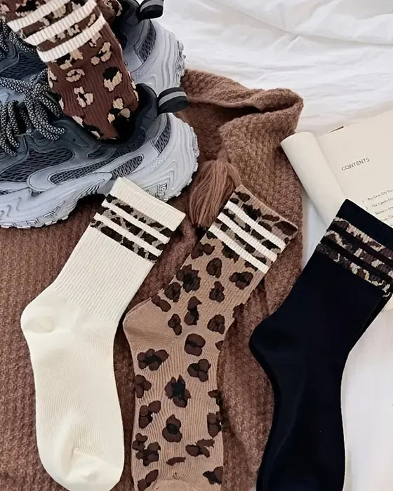 Sokker Leopardmønster Knehøje