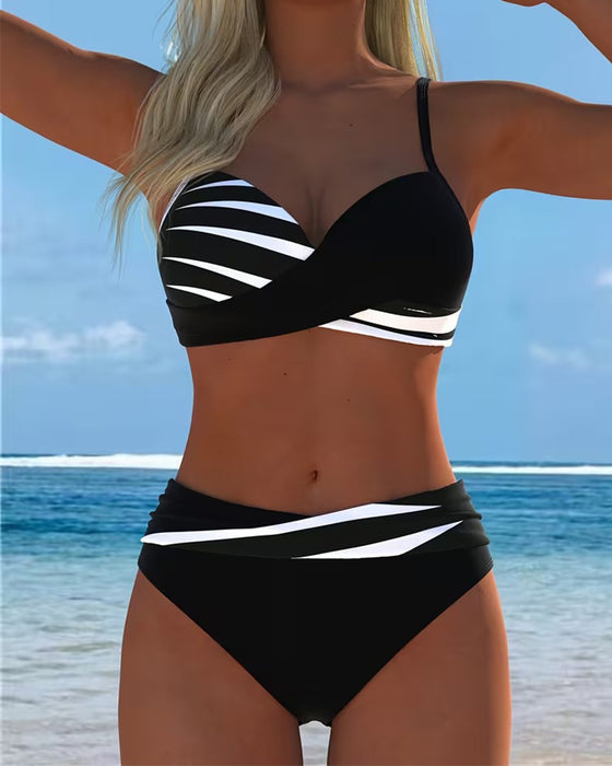 Bikini Kamisol Farveblok Kors