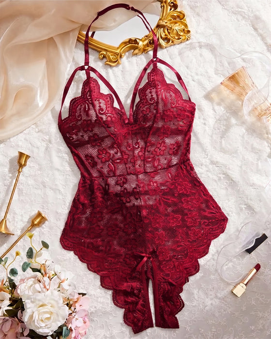 Lingerie Skridtløs Knipling One Piece