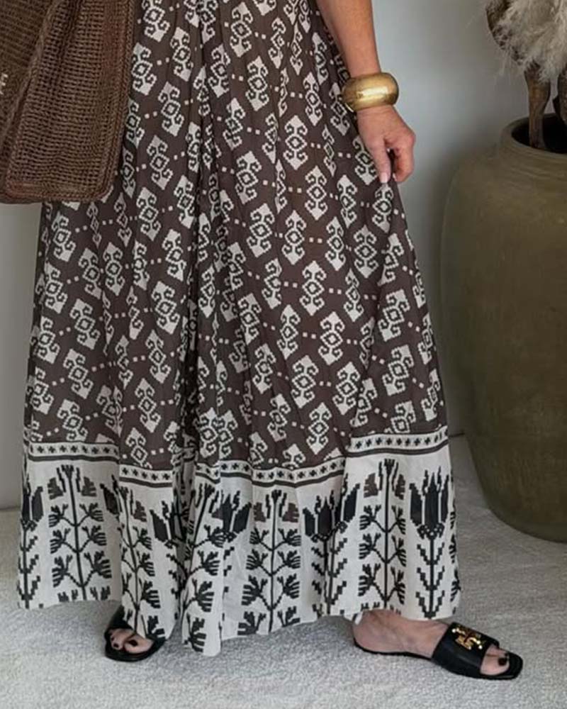 Kjole V-Hals Halter Elegant Maxi