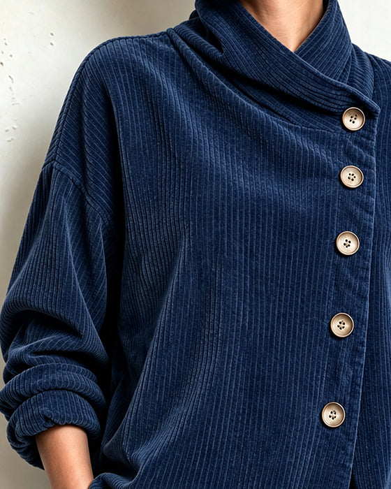 Frakke Turtleneck Knap Løs