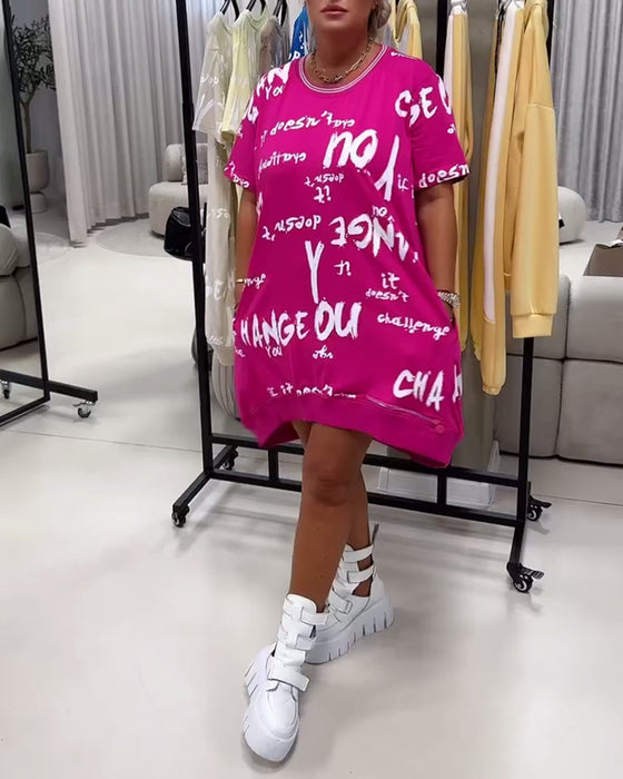 Kjole Løs Bogstavtryk