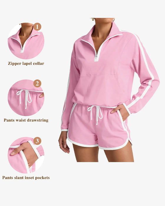 Set Lynlås-Snor Farveblok Casual